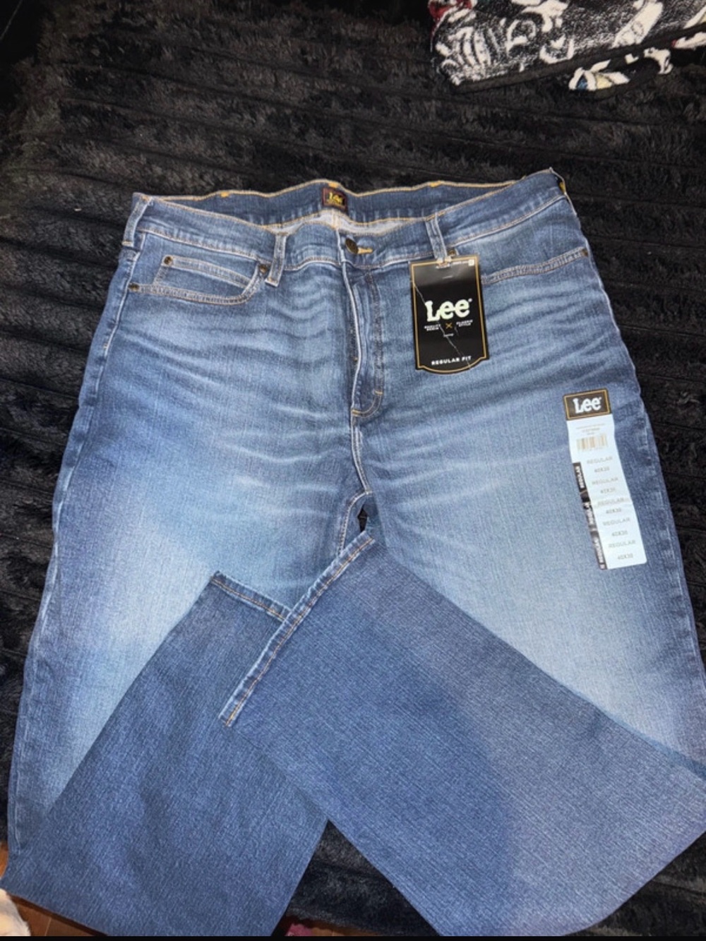 Lee Men's Light Blue Straight Leg Jeans